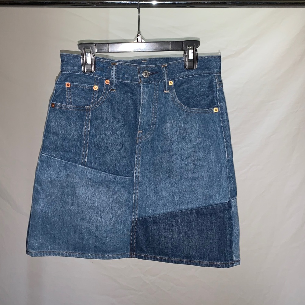 Levi’s patchwork denim skirt